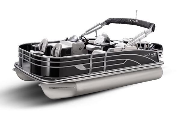 Lowe Boats SF 194 Charcoal Metallic Exterior Grey Upholstery with Blue Accents