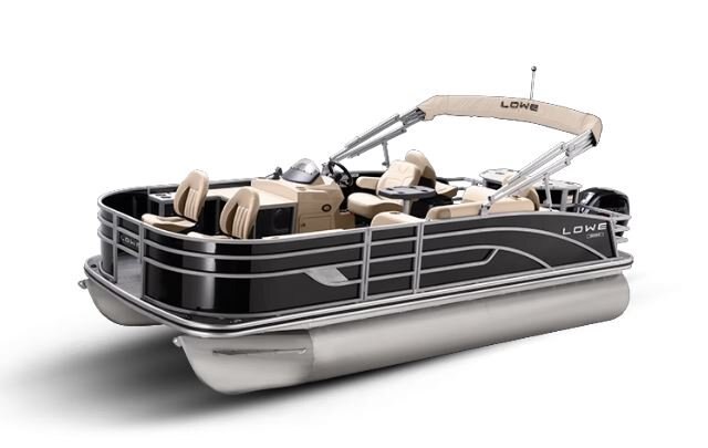 Lowe Boats SF 194 Charcoal Metallic Exterior Tan Upholstery with Mono Chrome Accents