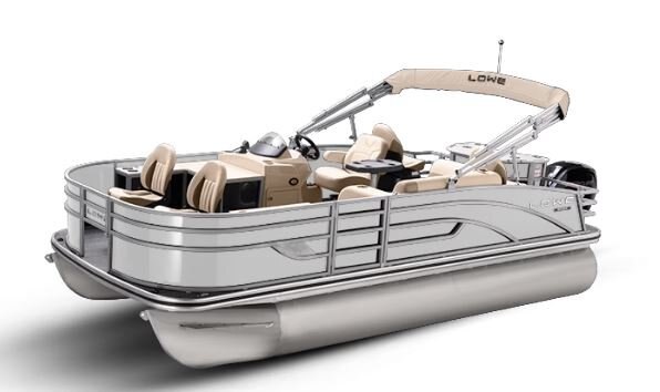 Lowe Boats SF 194 White Metallic Exterior Tan Upholstery with Mono Chrome Accents