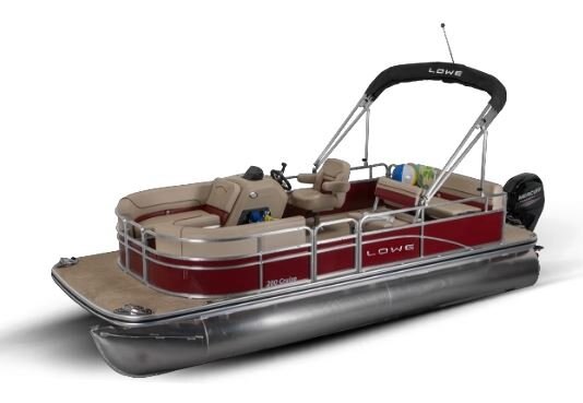 Lowe Boats ULTRA 200 CRUISE Metallic Red Exterior Beige Upholstery with Red Accents