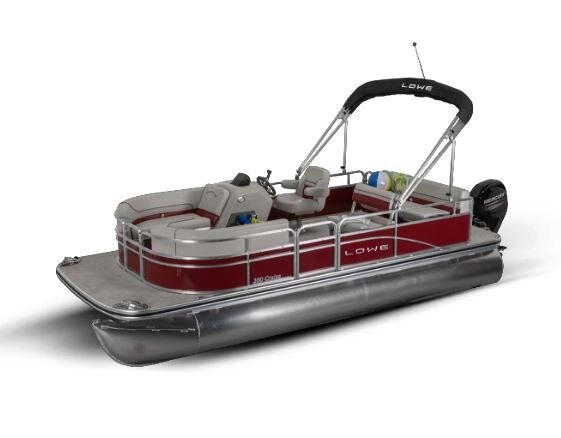Lowe Boats ULTRA 200 CRUISE Metallic Red Exterior Gray Upholstery with Red Accent
