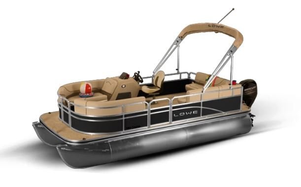 Lowe Boats ULTRA 180 CRUISE Metallic Black Exterior Beige Upholstery with Cafe Accents