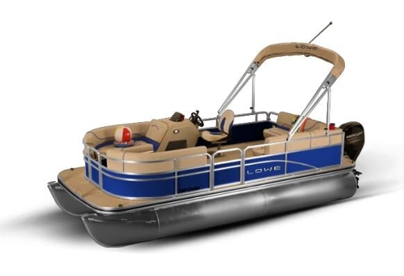 Lowe Boats ULTRA 180 CRUISE Blue Flame Exterior Beige Upholstery with Blue Accent