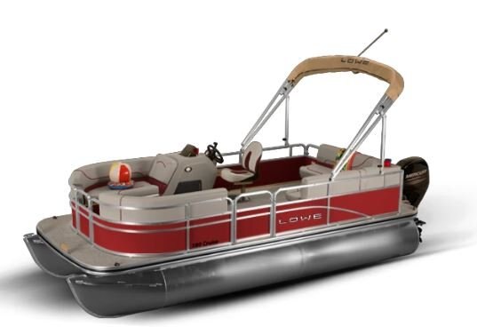 Lowe Boats ULTRA 180 CRUISE Metallic Red Exterior Gray Upholstery with Red Accent