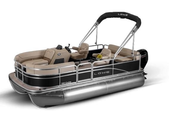 Lowe Boats ULTRA 160 CRUISE Metallic Black Exterior Beige Upholstery with Cafe Accents