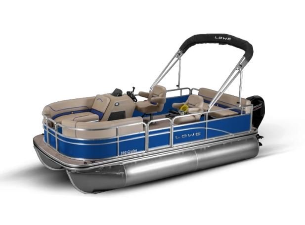 Lowe Boats ULTRA 160 CRUISE Blue Flame Exterior Beige Upholstery with Blue Accent