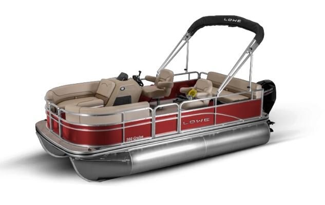 Lowe Boats ULTRA 160 CRUISE Metallic Red Exterior Beige Upholstery with Cafe Accents