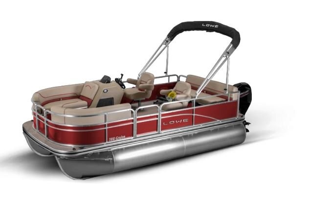 Lowe Boats ULTRA 160 CRUISE Metallic Red Exterior Beige Upholstery with Red Accents