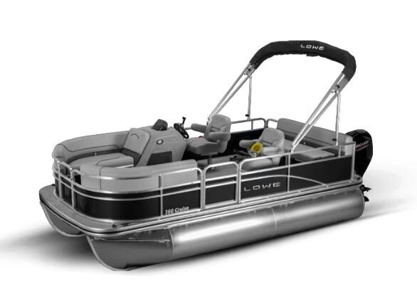 Lowe Boats ULTRA 160 CRUISE Metallic Black Exterior Gray Upholstery with Black Accents