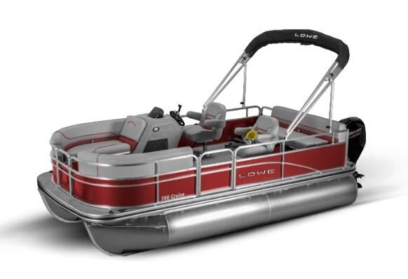 Lowe Boats ULTRA 160 CRUISE Metallic Red Exterior Gray Upholstery with Red Accent