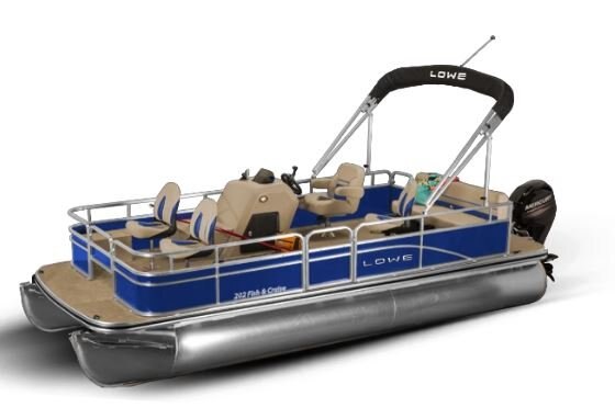Lowe Boats ULTRA 202 FISH & CRUISE Blue Flame Exterior Beige Upholstery with Blue Accent