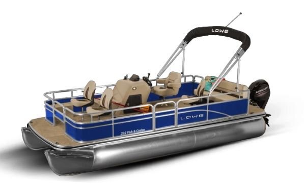Lowe Boats ULTRA 202 FISH & CRUISE Blue Flame Exterior Beige Upholstery with Cafe Accents