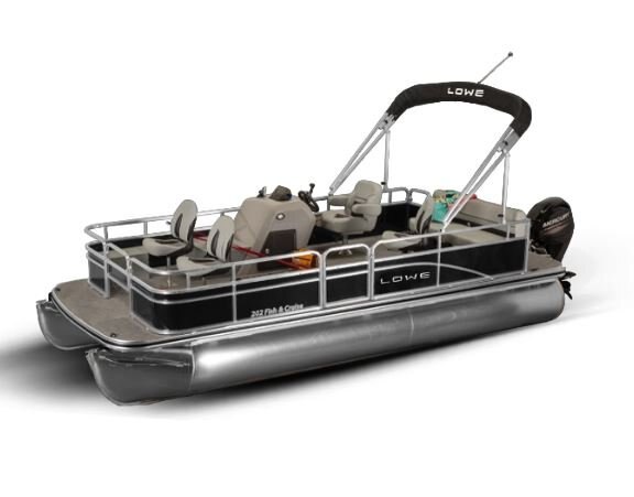 Lowe Boats ULTRA 202 FISH & CRUISE Metallic Black Exterior Gray Upholstery with Black Accents