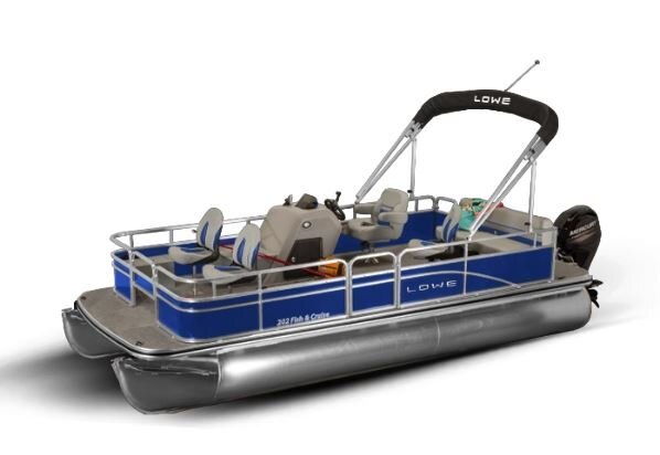 Lowe Boats ULTRA 202 FISH & CRUISE Blue Flame Exterior Gray Upholstery with Blue Accents