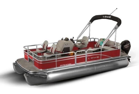 Lowe Boats ULTRA 202 FISH & CRUISE Metallic Red Exterior Gray Upholstery with Red Accent