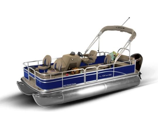 Lowe Boats ULTRA 182 FISH & CRUISE Blue Flame Exterior Beige Upholstery with Blue Accent
