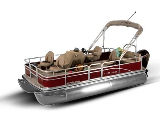 Lowe Boats ULTRA 182 FISH & CRUISE Metallic Red Exterior - Beige Upholstery with Cafe Accents
