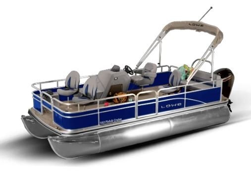 Lowe Boats ULTRA 182 FISH & CRUISE Blue Flame Exterior - Gray Upholstery with Blue Accents