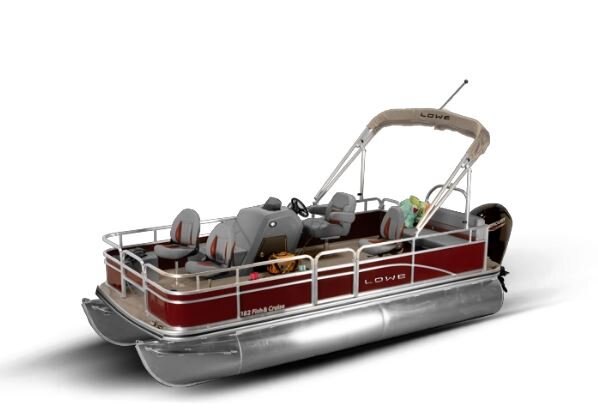 Lowe Boats ULTRA 182 FISH & CRUISE Metallic Red Exterior - Gray Upholstery with Red Accent