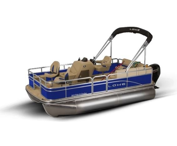 Lowe Boats ULTRA 162 FISH & CRUISE Blue Flame Exterior - Beige Upholstery with Blue Accent