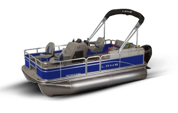 Lowe Boats ULTRA 162 FISH & CRUISE Blue Flame Exterior Gray Upholstery with Blue Accents