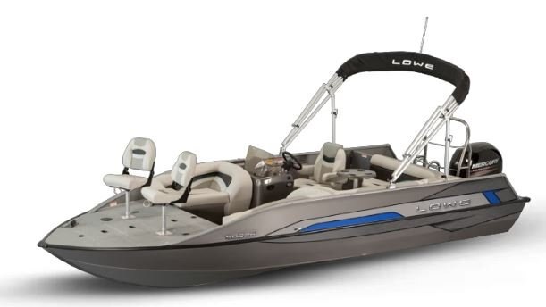 Lowe Boats SD224 Gray Exterior with Blue Accents