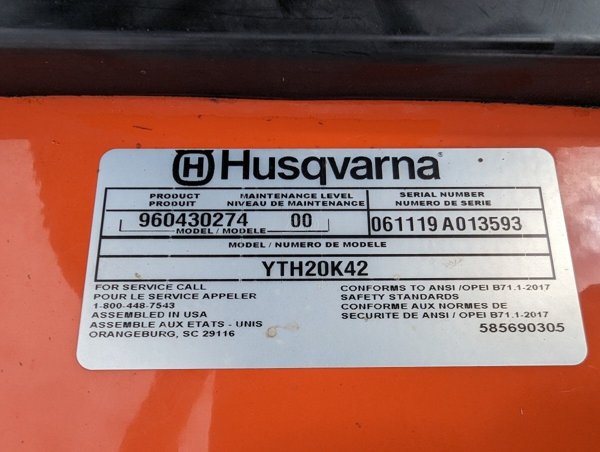 2019 Husqvarna YTH20K42