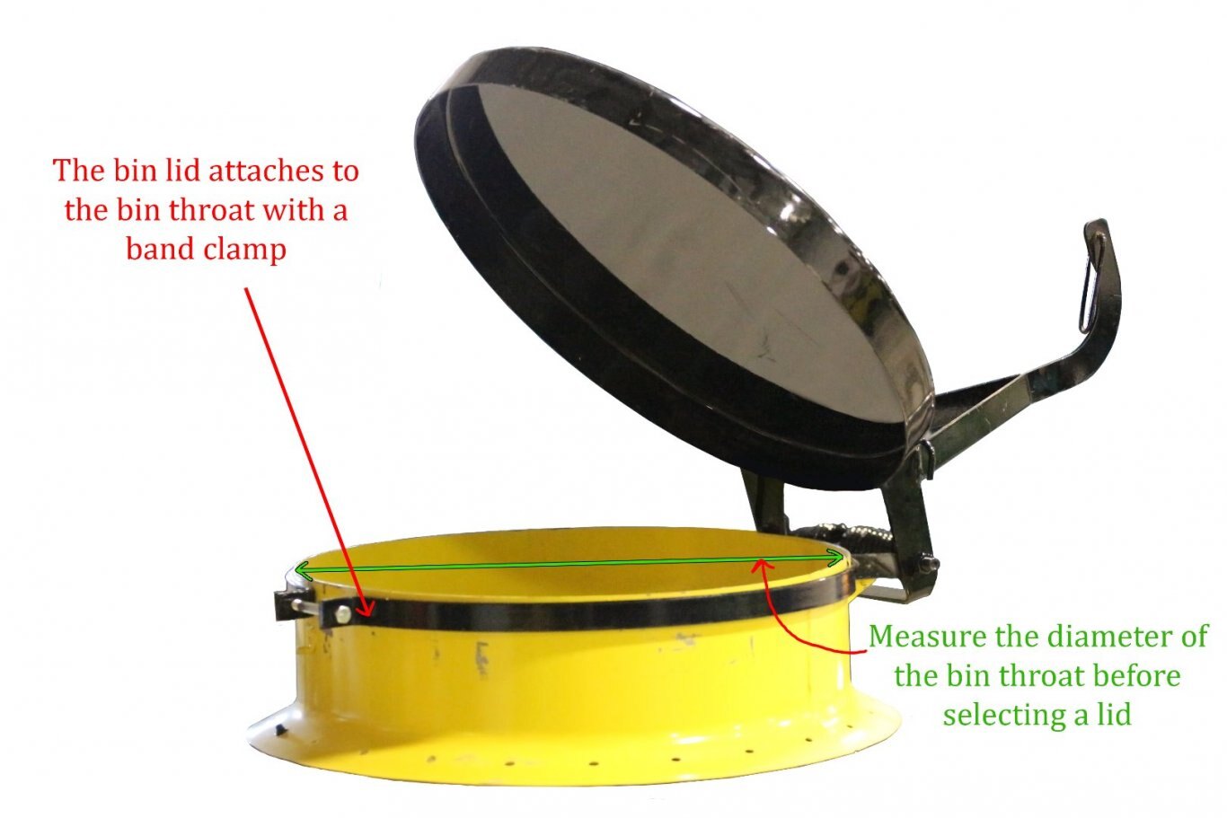 Replacement Grain Bin Lid for a 20 Bin Throat (Westeel Yellow Top)