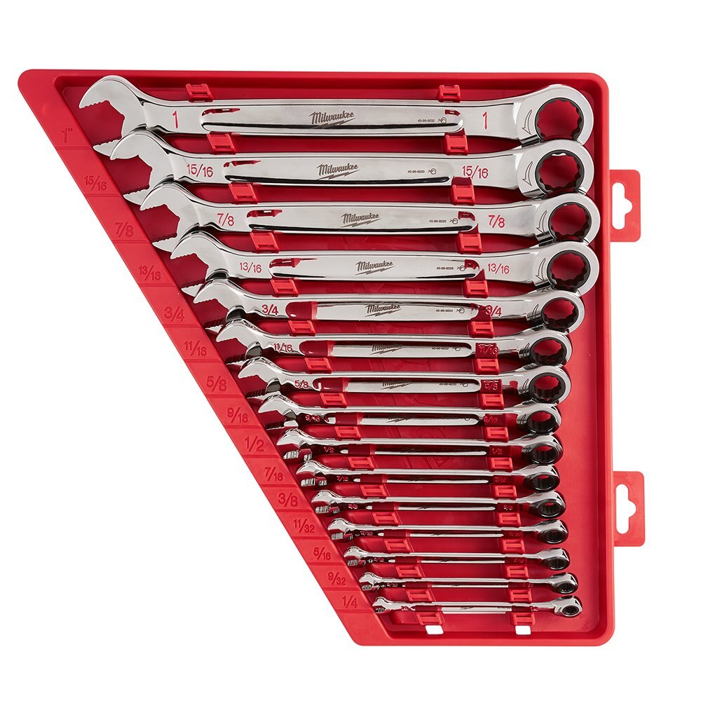 15pc Ratcheting Combination Wrench Set SAE