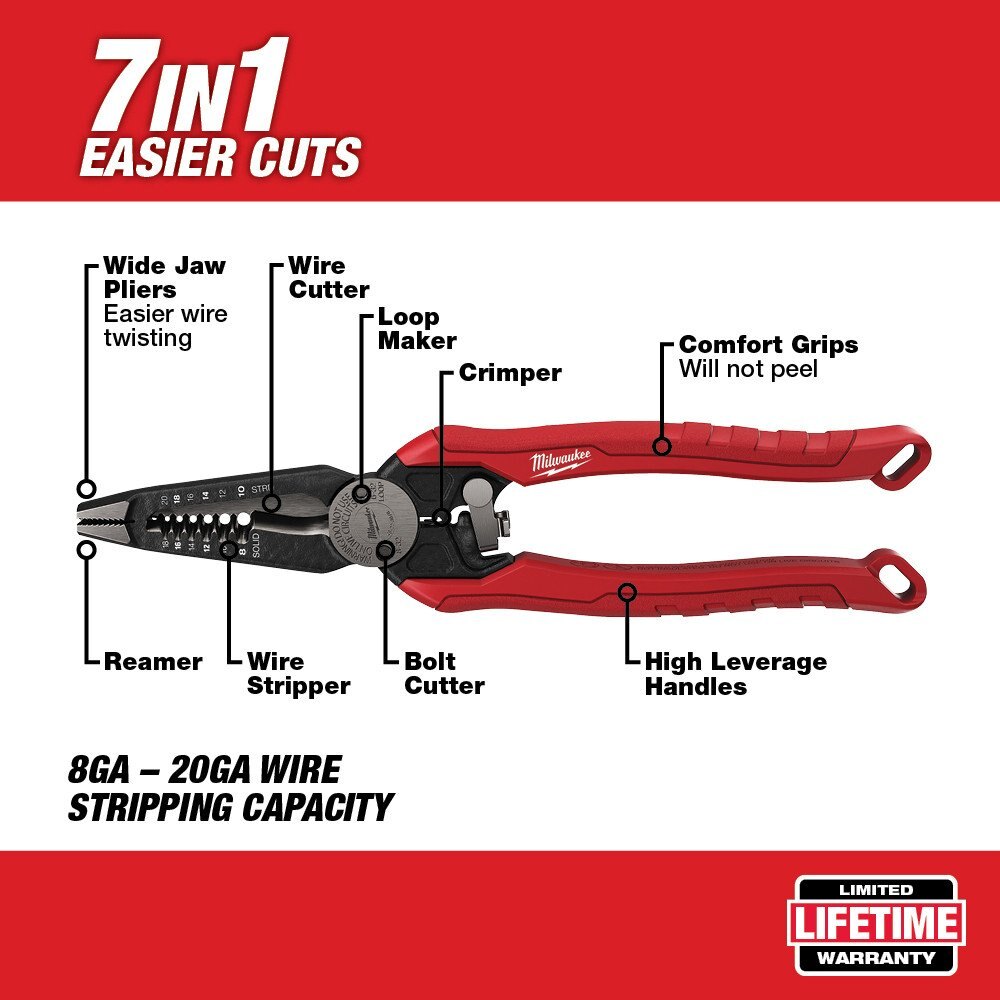 7IN1 High Leverage Combination Pliers
