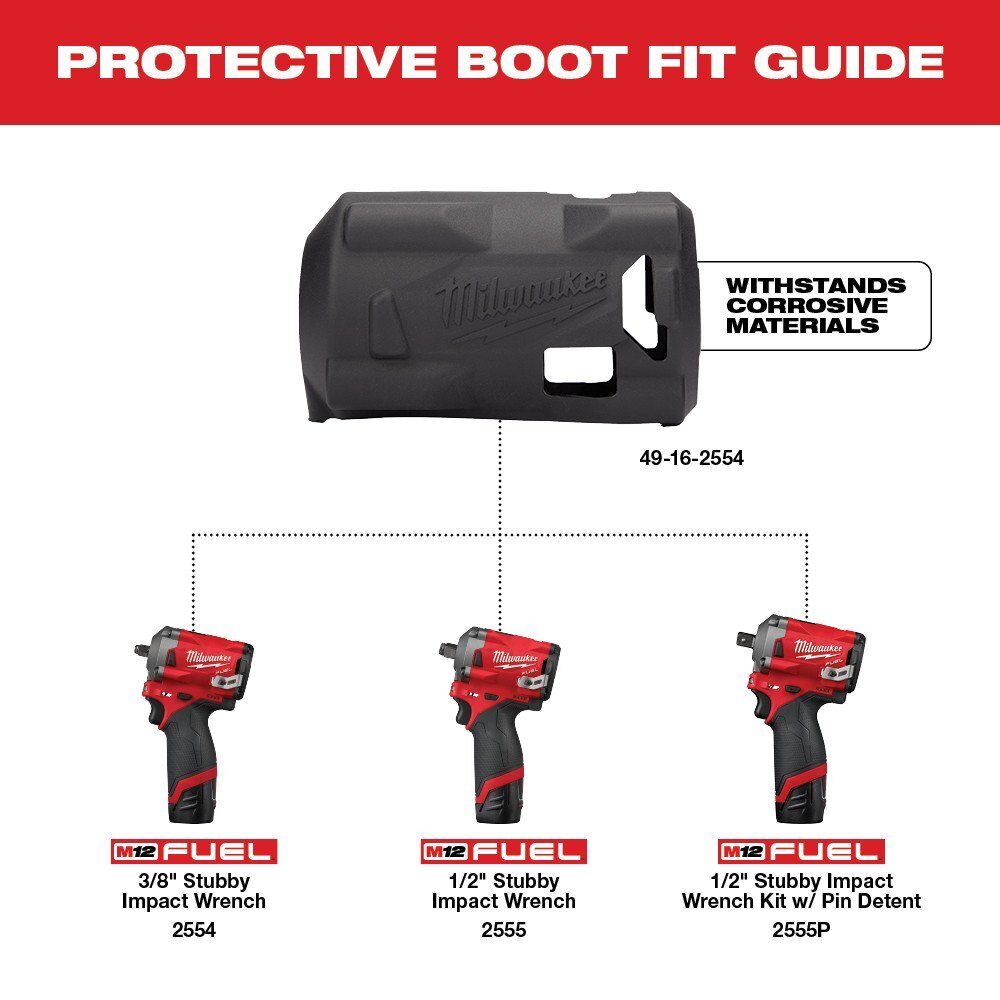 M12 FUEL™ Stubby Impact Driver Protective Boot