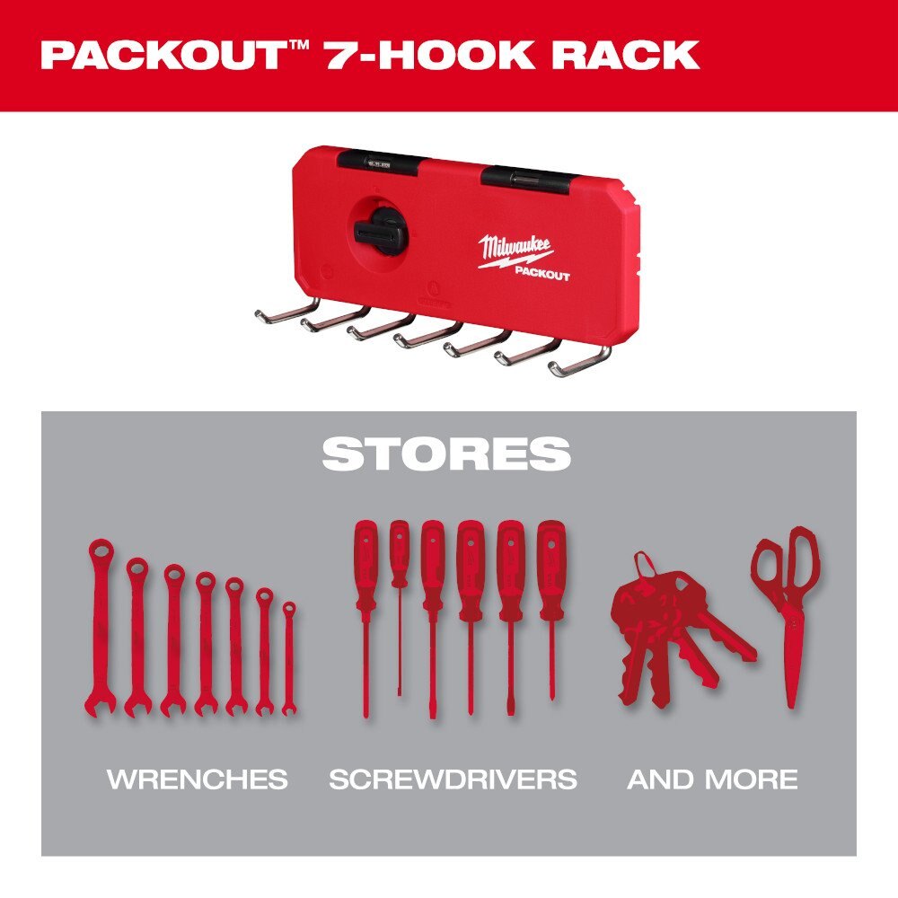 PACKOUT™ 7 Hook Rack
