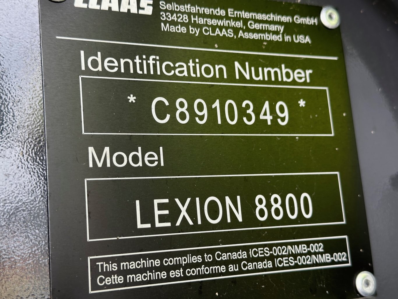 2023 CLAAS LEXION 8800TT, New