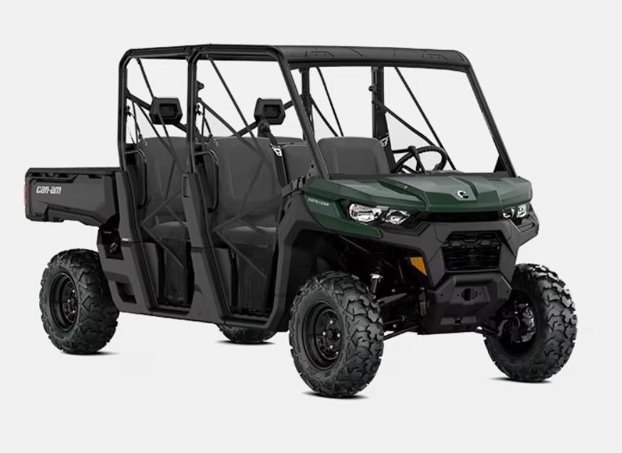 2024 Can Am DEFENDER MAX DPS 82 hp (69 lb ft torque) Rotax HD10 V twin engine Tundra Green