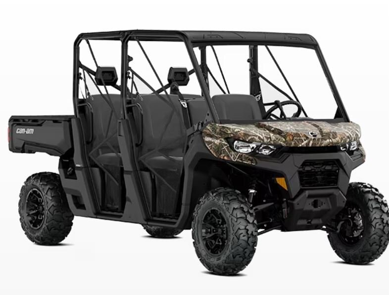 2024 Can Am DEFENDER MAX DPS 52 hp (42 lb ft torque) Rotax HD7 single cylinder engine Wildland Camo