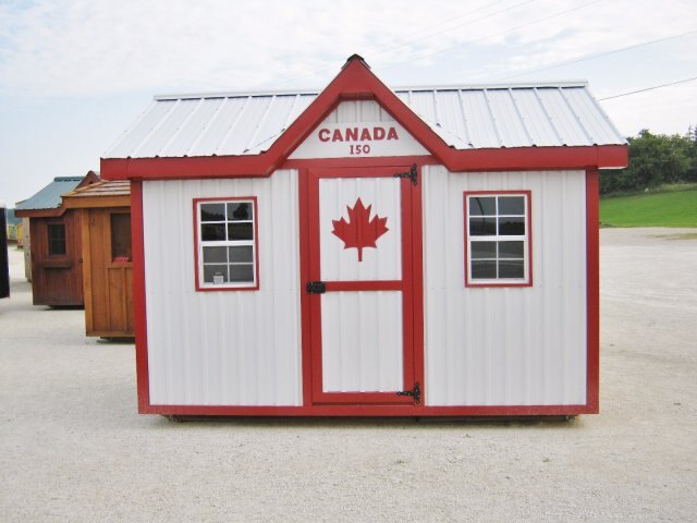8x12 Canada 150-Themed Shed