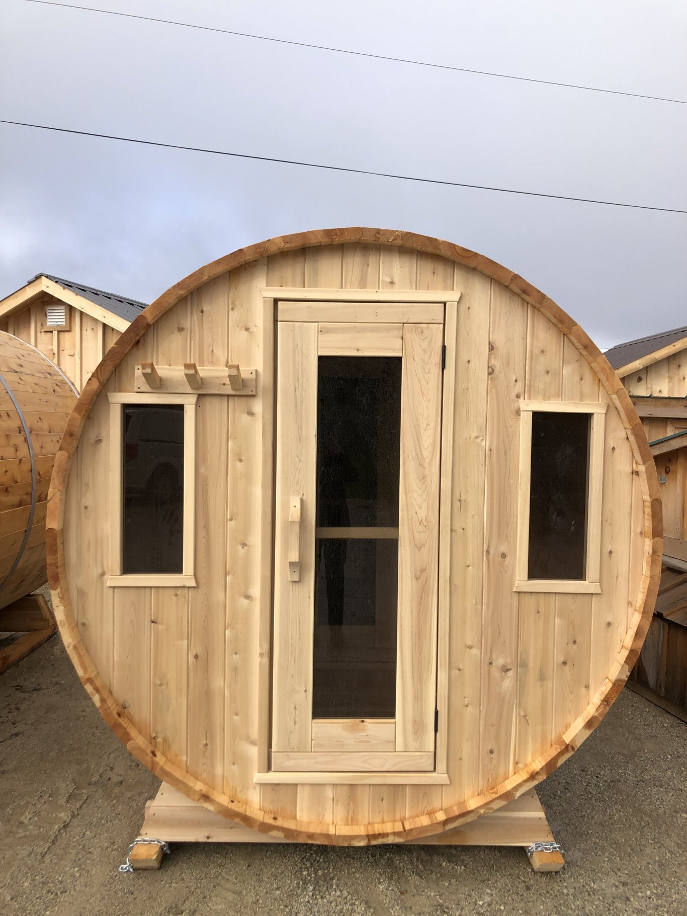7x12 Barrel Sauna with Changeroom