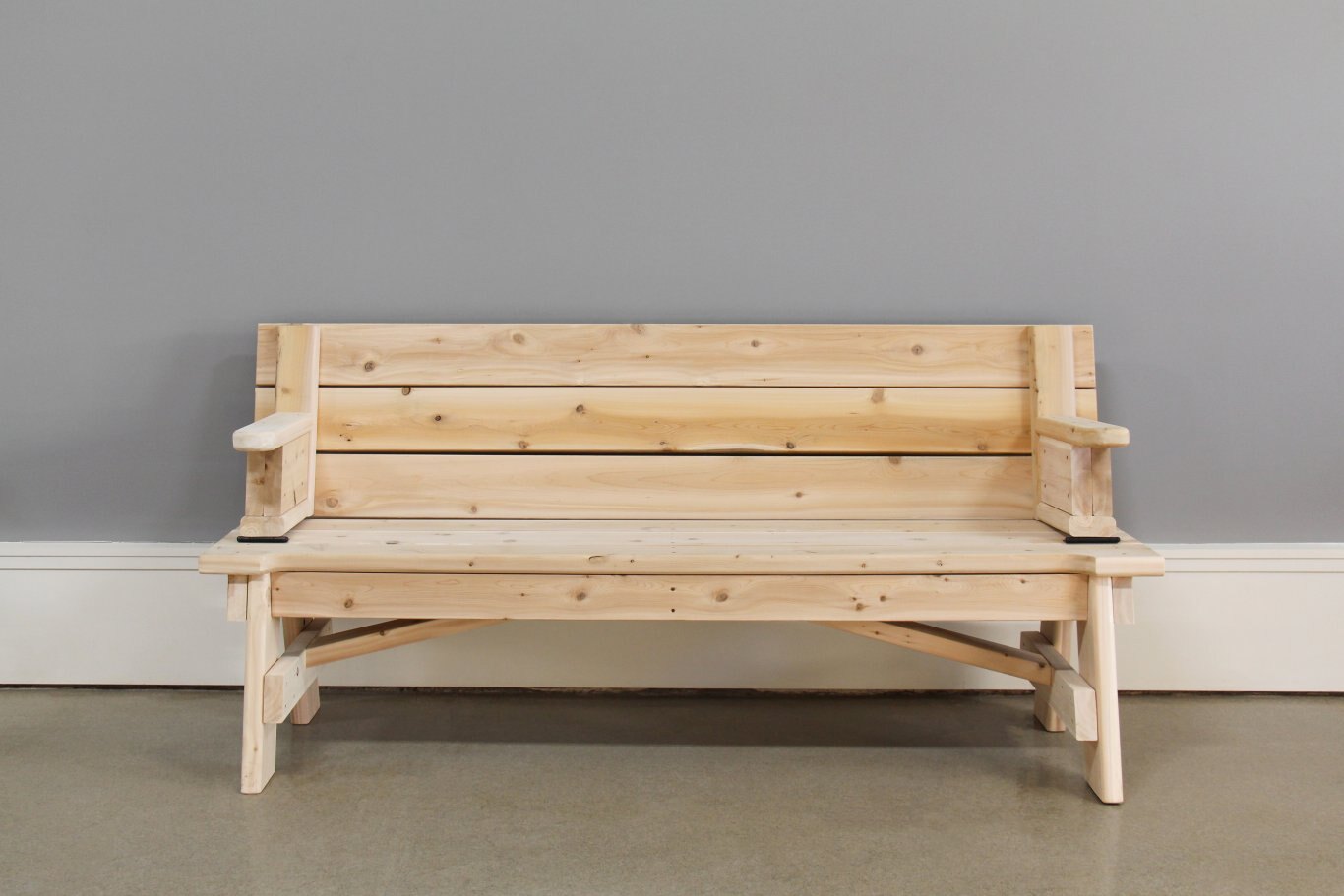 Folding Convertible Cedar Bench