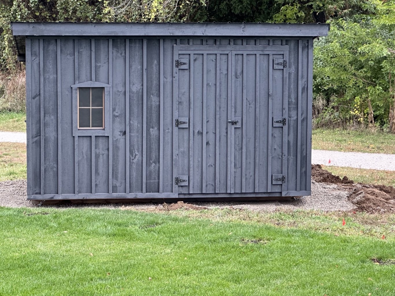 14x10 Wooden Shed with Single Slope Roof