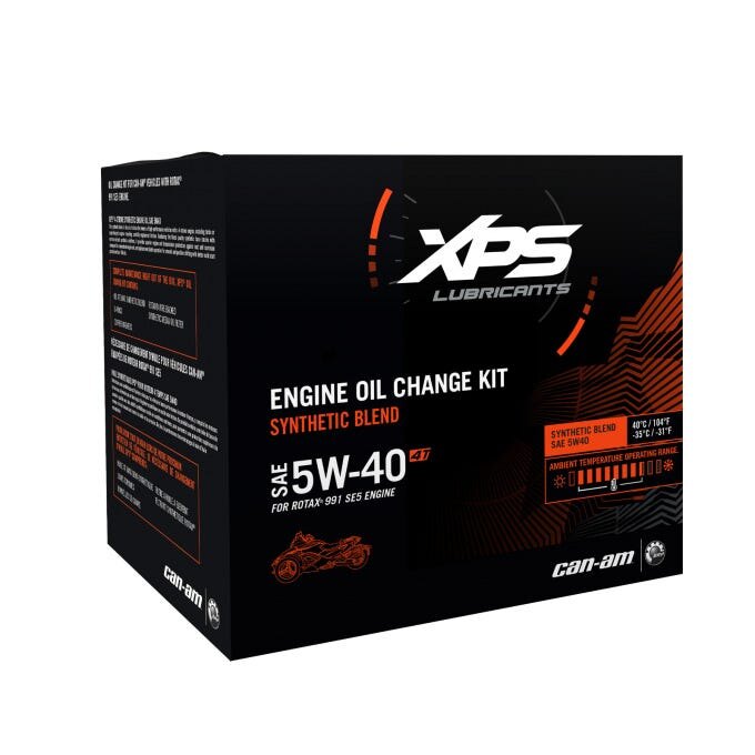5W 40 Synthetic Blend Oil Change Kit for Can Am Spyder Rotax 991 (SE5) Engine