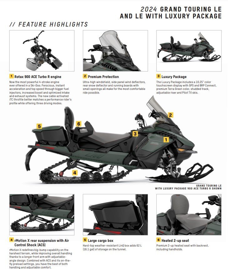 2024 Ski Doo Grand Touring LE Luxury Package