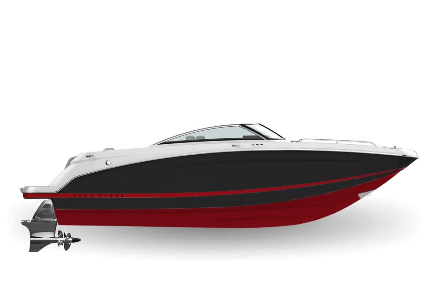 2024 Four Winns HD3 SURF Elevate Jet Black/Crimson Red