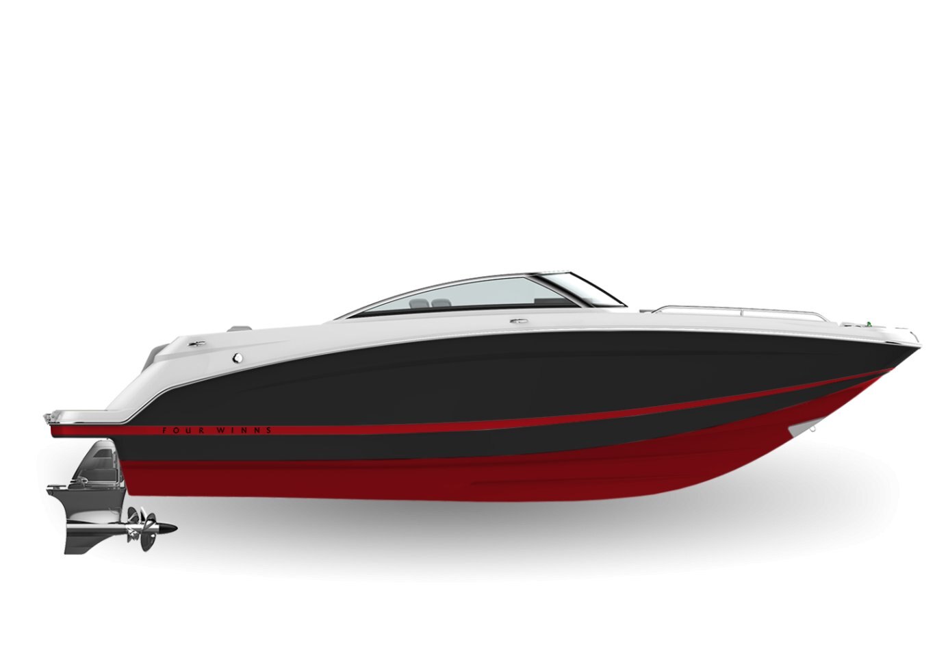 2024 Four Winns HD5 SURF Elevate Jet Black/Crimson Red