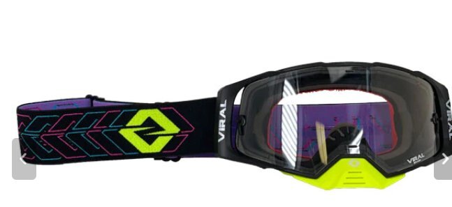 VIRAL GOGGLES WORKS 22 SERIES *BLACK NEON* by Viral Goggles Clear