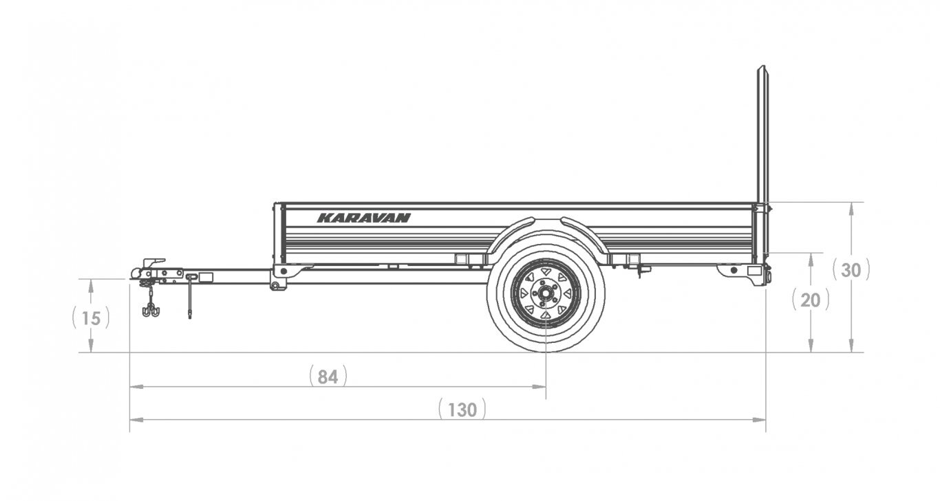 Karavan 4.5 X 8 FT. ALUMINUM UTILITY TRAILER
