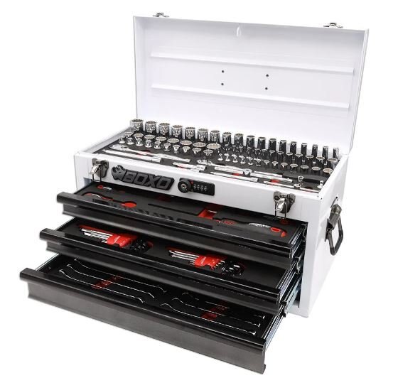 133 Pc Metric Tool Set with 3 Drawer Carry Box