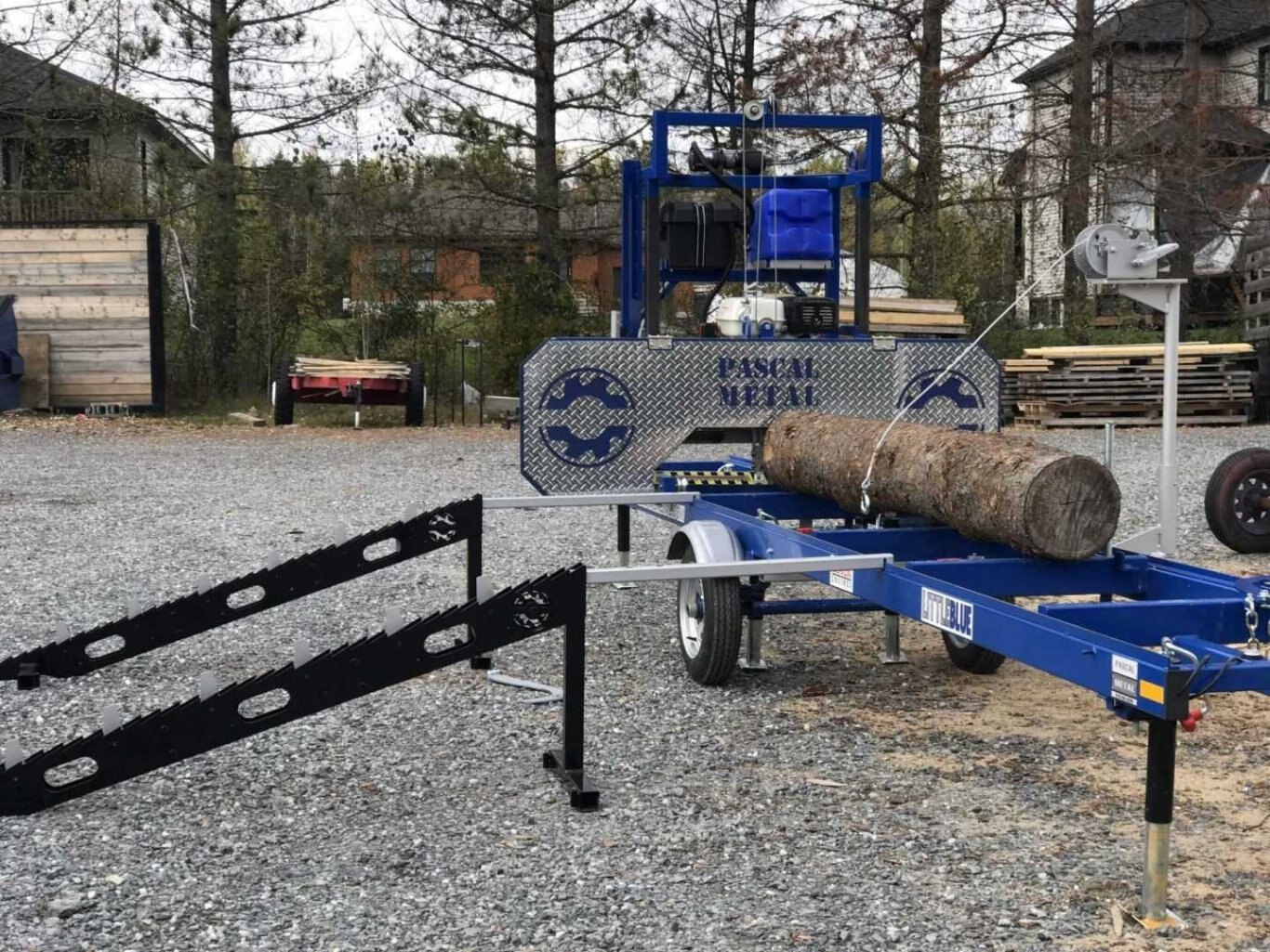Vallee ONE-WAY LOADING RAMPS + LOG TURNER WITH ELECTRIC WINCH COMBO