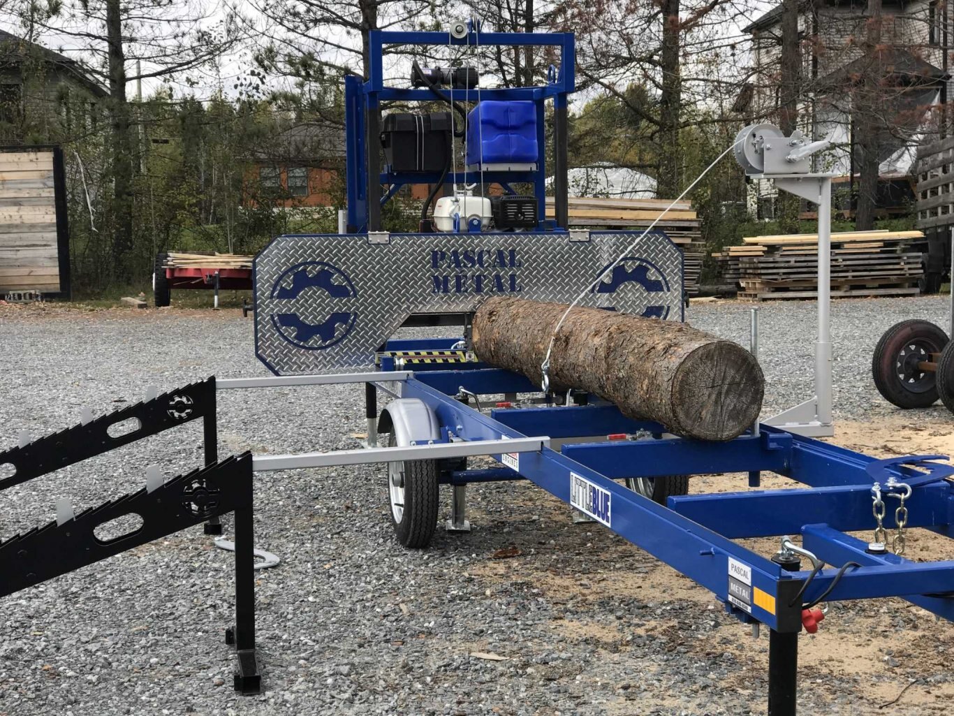 Vallee ONE-WAY LOADING RAMPS + LOG TURNER WITH MANUAL WINCH COMBO
