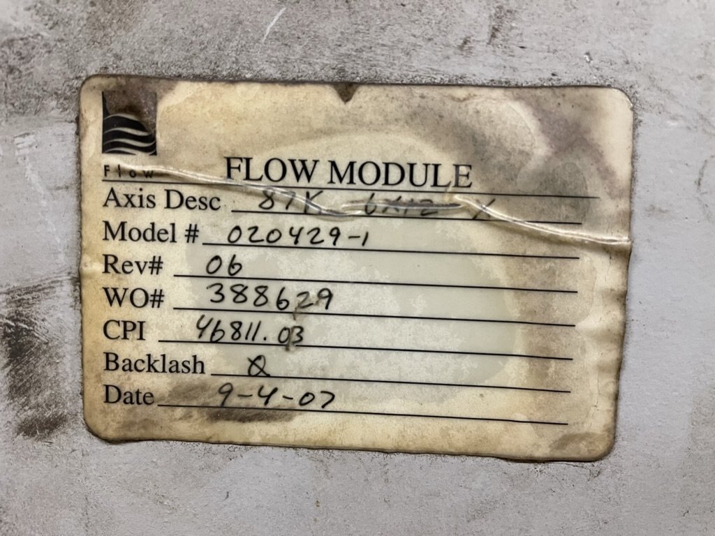 Flow 6x12 CNC Waterjet Table
