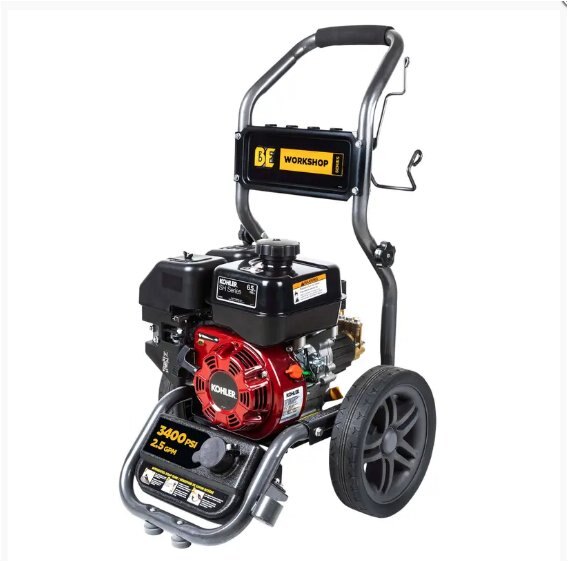 BE Power 3,400 PSI 2.5 GPM Gas Pressure Washer with KOHLER SH270 Engine and AR Axial Pump